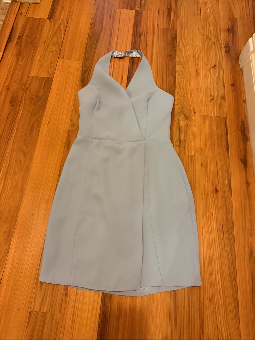 Source Unknown Pale Blue Halter Mini Dress